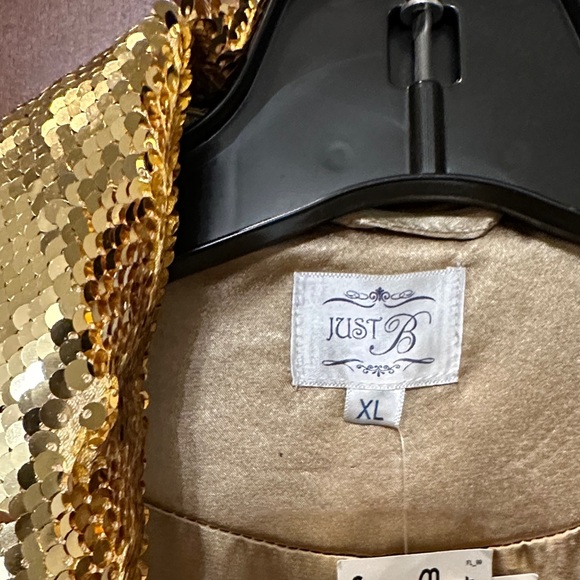Just B Shimmering Gold Sequin Blazer - Picture 2 of 7